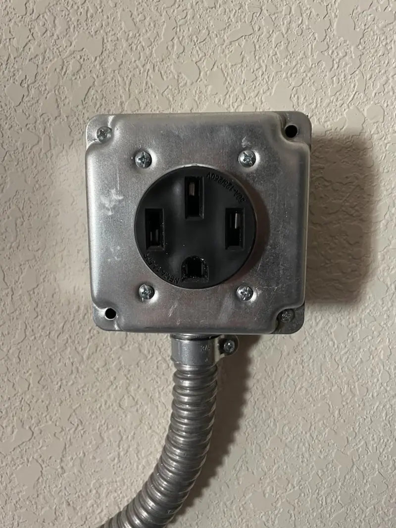 NEMA 14-50 outlet installed for Smart Home Electrical in Urbana